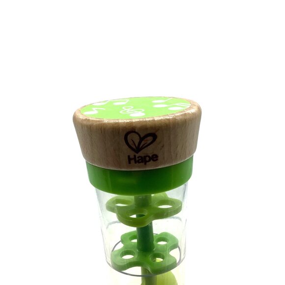 Hape Wooden Beaded Rainmaker Toddler Toy Green Sensory Development Raindrops 8" - Picture 2 of 7